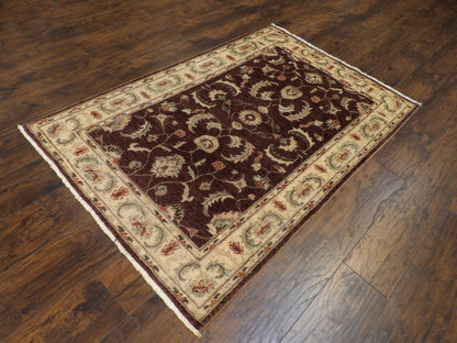 Oushak Chobie Natural-dye 4'0"x6'0" Hand-knotted Rug -w667