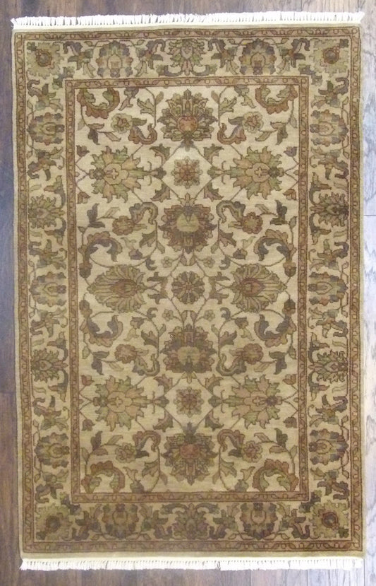 Jaipur Kashan Antique Wash 4'0" x 6'0" Hand-knotted Rug - w670
