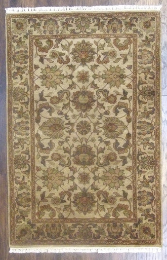 Jaipur Kashan Antique Wash 4'0" x 6'0" Hand-knotted Rug - w670
