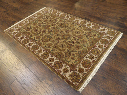 Jaipur Kashan Antique Wash 4'0" x 6'0" Hand-knotted Rug - w671