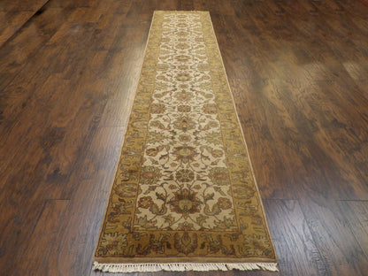 Jaipur Kashan Antique Wash 2'6" x 12'0" Hand-knotted Rug - w676