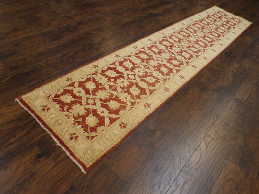 Turk Oushak Stone Wash 2'6"x12'0" Hand-knotted Rug -w677