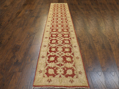 Turk Oushak Stone Wash 2'6"x12'0" Hand-knotted Rug -w677