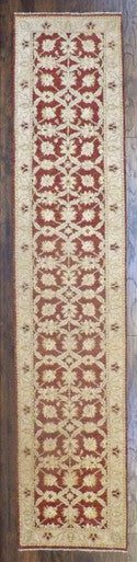 Turk Oushak Stone Wash 2'6"x12'0" Hand-knotted Rug -w677