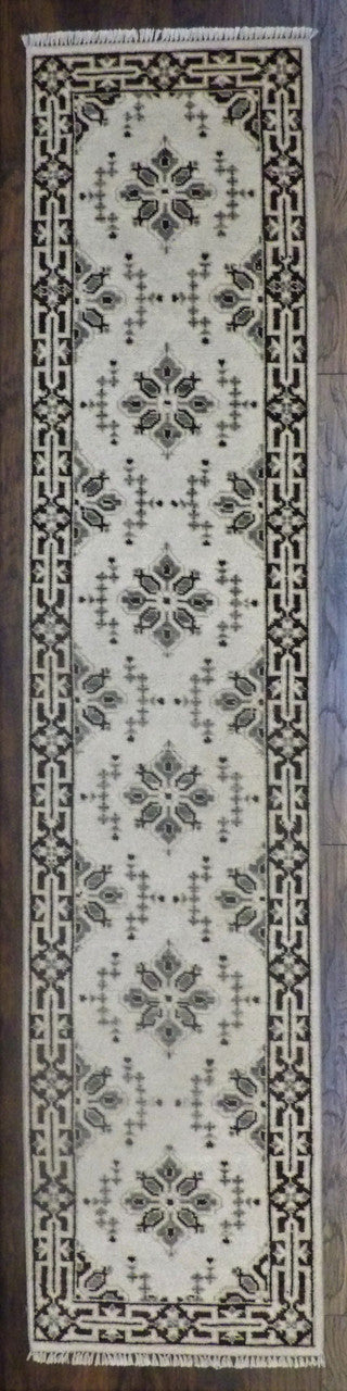 Brown 2'6" x 12'0" Turk Oushak Stone Wash Hand knotted Wool Rug - Sku: w678