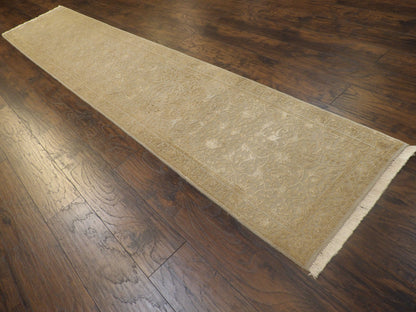Persian Kashan Carved 2'6"x12'0" Hand-knotted Rug -w680