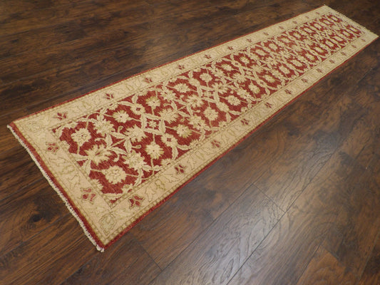 Turk Oushak Stone Wash 2'6"x12'0" Hand-knotted Rug -w682