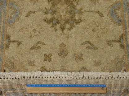 Turk Oushak Stone Wash 2'6"x12'0" Hand-knotted Rug -w683