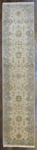 Turk Oushak Stone Wash 2'6"x12'0" Hand-knotted Rug -w683