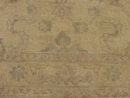 Oushak Chobie White Wash 2'6"x12'0" Hand-knotted Rug -w684