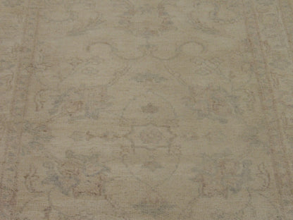 Oushak Chobie White Wash 2'6"x12'0" Hand-knotted Rug -w684