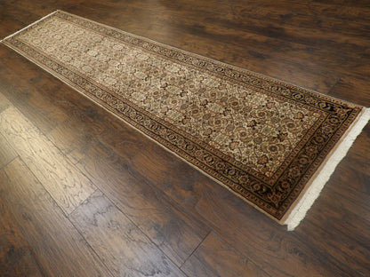 Persian Herati Mir Design 2'6"x12'0" Hand-knotted Rug -w687