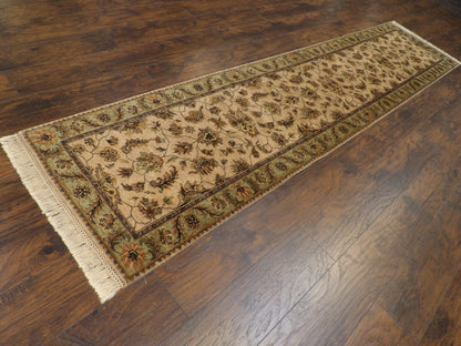 Fine Jaipur Kashan Tie Dye 2' 6"x12'0" Hand-knotted Rug -w689