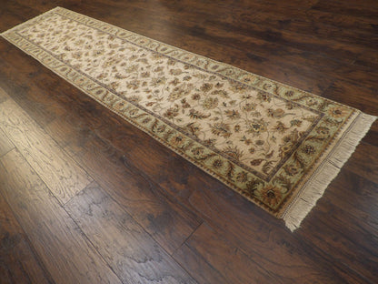 Fine Jaipur Kashan Tie Dye 2' 6"x12'0" Hand-knotted Rug -w689