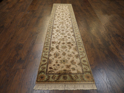 Fine Jaipur Kashan Tie Dye 2' 6"x12'0" Hand-knotted Rug -w689