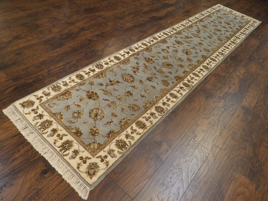 Fine Persian Kashan Carved 2'6"x12'0" Hand-knotted Rug -w691