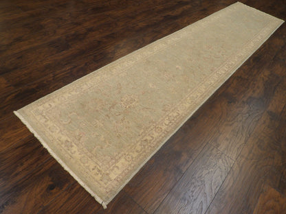 Oushak Chobie White Wash 2'6"x12'0" Hand-knotted Rug -w699