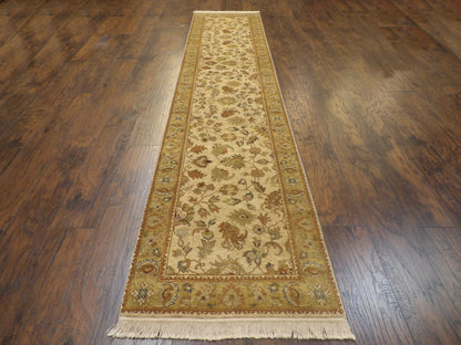 Fine Jaipur Kashan Tie Dye 2' 6"x 12'0" Hand-knotted Rug -w700