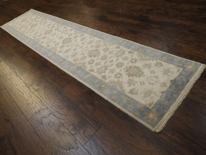 Turk Oushak Stone Wash 2'6"x12'0" Hand-knotted Rug -w702