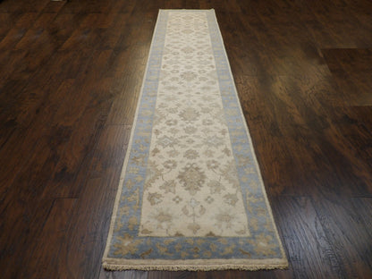 Turk Oushak Stone Wash 2'6"x12'0" Hand-knotted Rug -w702