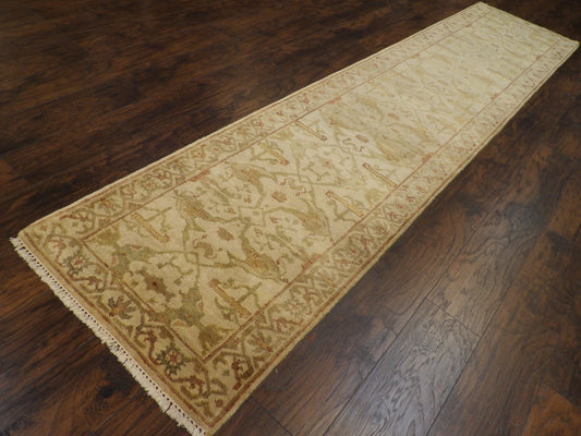 Turk Oushak Stone Wash 2'6"x12'0" Hand-knotted Rug -w710