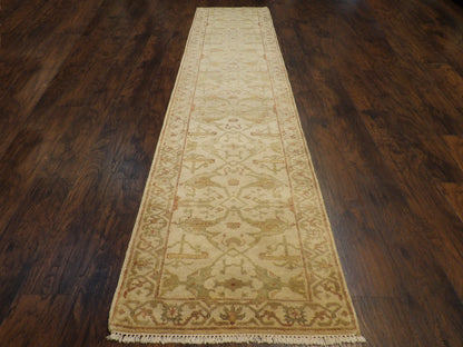 Turk Oushak Stone Wash 2'6"x12'0" Hand-knotted Rug -w710