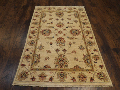 Indo Chobie Natural-dye 4'0"x6'0" Hand-knotted Rug -w717