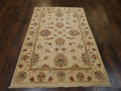 Indo Chobie Natural-dye 4'0"x6'0" Hand-knotted Rug -w717