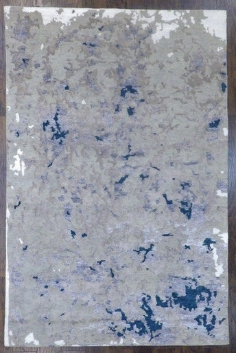Modern Tibetan Abstract High Low 6'0"x9'0" Hand-knotted Rug -w719