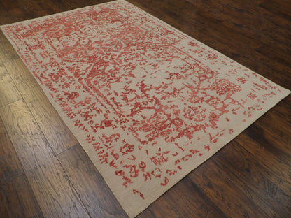 Modern Broken High Low 6'0"x9'0" Hand-knotted Rug -w724