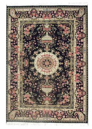 Fine Persian Qum 8'0"x10'0" Hand-knotted Rug -W953