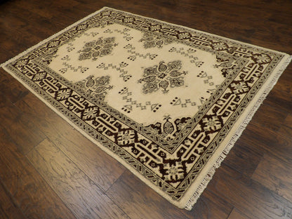 Tribal Fine Heriz Natural-dye 5'0"x8'0" Hand-knotted Rug -W741