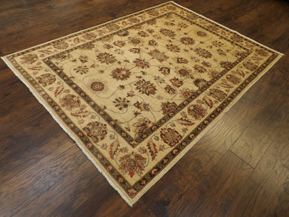 Oushak Chobie Antique Wash 5'0"x8'0" Hand-knotted Rug -W749