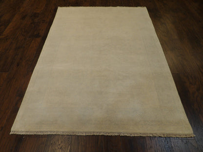 Oushak Silky White Wash 5'0"x8'0" Hand-knotted Rug -W753