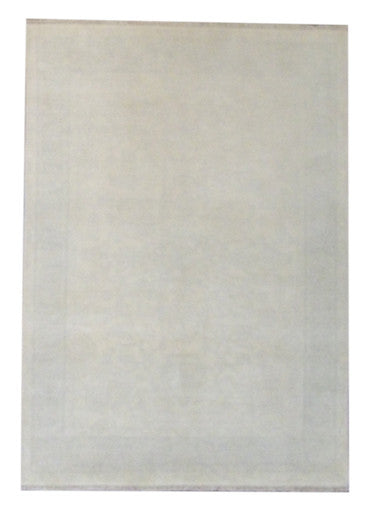 Oushak Silky White Wash 5'0"x8'0" Hand-knotted Rug -W753