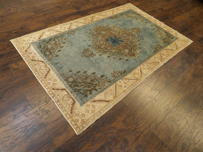Over-dye Anatolian Vintage Oushak 5'0"x8'0" Hand-knotted Rug -W756