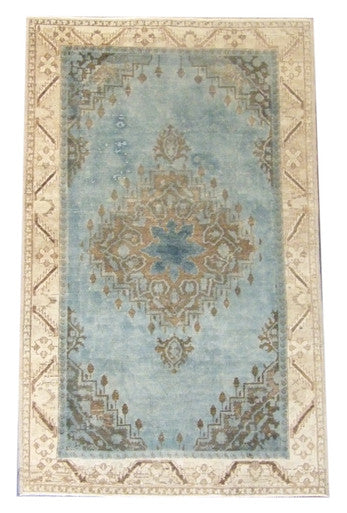 Over-dye Anatolian Vintage Oushak 5'0"x8'0" Hand-knotted Rug -W756