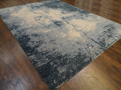 Modern Abstract Marble Design 9'0"x12'0" Hand-knotted Rug -W766