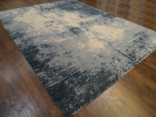 Modern Abstract Marble Design 9'0"x12'0" Hand-knotted Rug -W766