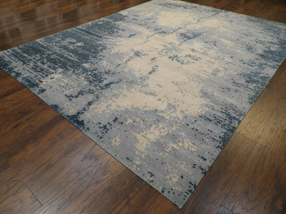 Modern Abstract Marble Design 9'0"x12'0" Hand-knotted Rug -W766