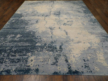 Modern Abstract Marble Design 9'0"x12'0" Hand-knotted Rug -W766