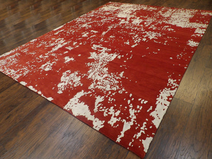 Modern Abstract Broken Design 9'0"x12'0" Hand-knotted Rug -W767