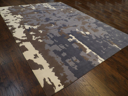 Modern Abstract Marble Design 9'0"x12'0" Hand-knotted Rug -W771
