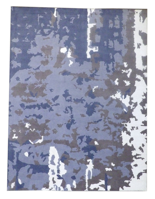 Modern Abstract Marble Design 9'0"x12'0" Hand-knotted Rug -W771 W771 physical All Rugs New