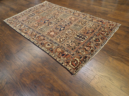 Antique Persian Bakhtiyari 5'0"x8'0" Hand-knotted Rug -W785