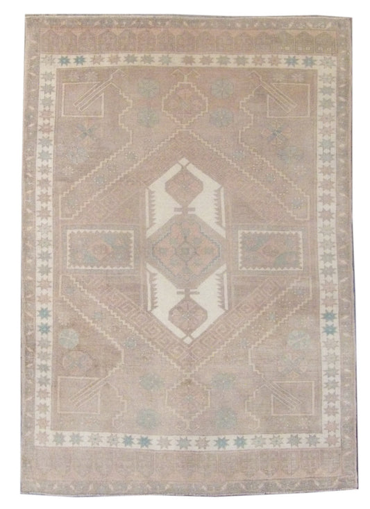 Anatolian Vintage Oushak 5'0"x8'0" Hand-knotted Rug -W794