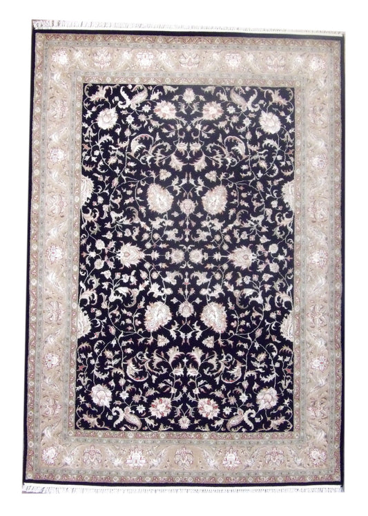 Fine Persian Silky Kashan 5'0"x8'0" Hand-knotted Rug -W795
