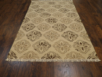 Coastal Flat-Weave Indoor/Outdoor Beach 5'0"x8'0" Hand-knotted Rug -W813