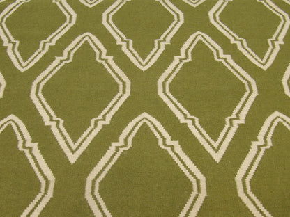 Coastal Flat-Weave Indoor/Outdoor Beach 5'0"x8'0" Hand-knotted Rug -W814