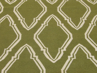Coastal Flat-Weave Indoor/Outdoor Beach 5'0"x8'0" Hand-knotted Rug -W814